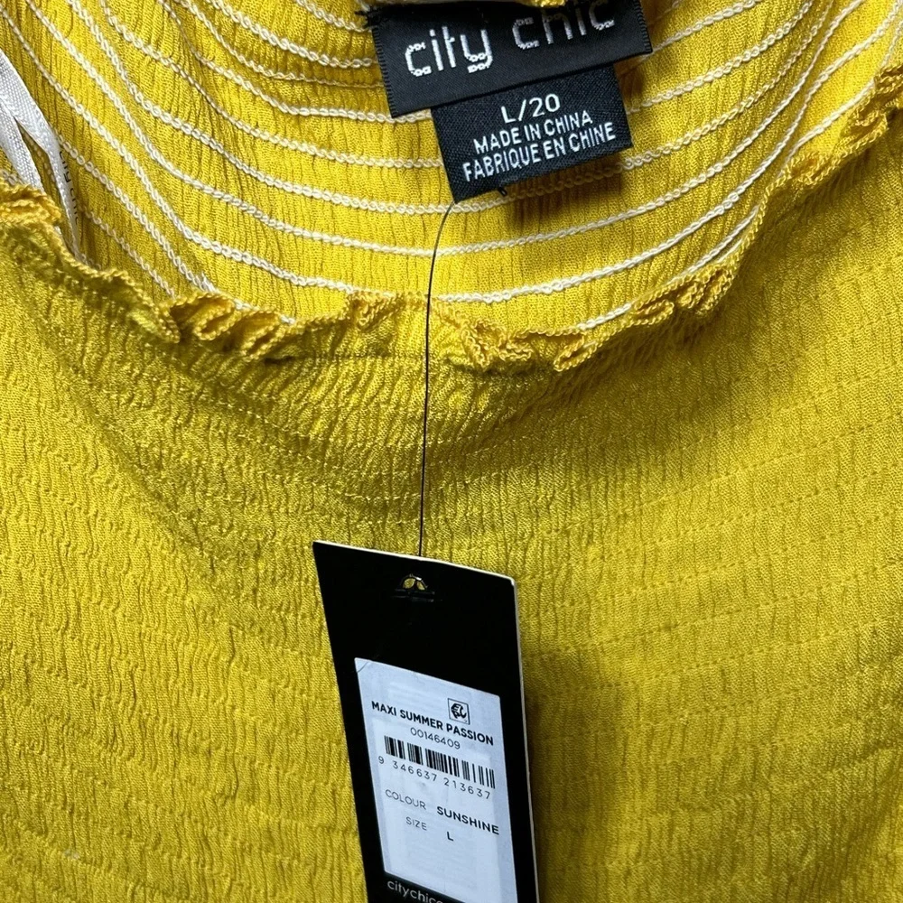 🎉HOST PICK🎉 City Chic Yellow Cowl Neck Pleated Maxi Dress - Picture 5 of 13